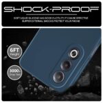 Back Cover for Oppo K12x 5G | Ultra Slim Soft Rubberised Case | Inner Velvet Fabric Lining | Matte Silicone Flexible Mobile Case | Camera Protection - Blue - Image 3