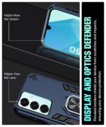 Shock Proof Back Case Mobile Cover for Samsung Galaxy A16 5G | Back Cover Case (Tough Armor | Hybrid PC + TPU | Ring Holder & in-Built Kickstand | Blue) - Image 8