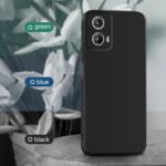 Back Cover for Motorola Moto G34 5G | Moto G45 5G | Ultra Slim Soft Rubberised Case | Inner Velvet Fabric Lining | Matte Silicone Flexible Mobile Case | Camera Protection - Black - Image 6