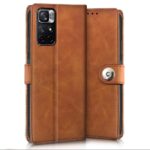 Shock Proof Flip Cover Back Case for Redmi Note 11T 5G | Magnetic Wallet Leather Case with Stand - Image 4