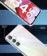 kelpuj Transparent Back Cover for Compatible with Samsung Galaxy M34 5G / F34 5G | Shockproof TPU Silicone Case with Raised Edges for Full Body & Camera Protection Transparent - Image 5