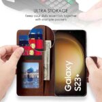 Shock Proof Flip Cover Back Case for Samsung Galaxy S23 Plus 5G | Magnetic Wallet Leather Case with Stand - Image 3