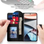 Shock Proof Flip Cover Back Case for Xiaomi Mi Redmi Note 13 Pro Plus 5G | Magnetic Wallet Leather Case with Stand - Image 6
