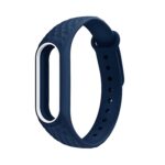 Premium Ultra Light Ultra Slim Silicon Dual Color Grid Armour Wrist Band Replacement Bracelet Bracelet for Xiaomi MI Band 2 & Mi Band HRX Edition  Oxford Blue