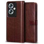 Shock Proof Flip Cover Back Case for Oppo A79 5G | Magnetic Wallet Leather Case with Stand - Image 4