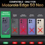 Back Cover for Motorola Moto Edge 50 Neo 5G | Ultra Slim Soft Rubberised Case | Inner Velvet Fabric Lining | Matte Silicone Flexible Mobile Case | Camera Protection - Black - Image 2