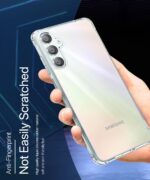 kelpuj Transparent Back Cover for Compatible with Samsung Galaxy M34 5G / F34 5G | Shockproof TPU Silicone Case with Raised Edges for Full Body & Camera Protection Transparent - Image 6