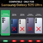 Shock Proof Flip Cover Back Case for Samsung Galaxy S25 Ultra 5G | Magnetic Wallet Leather Case with Stand - Image 2