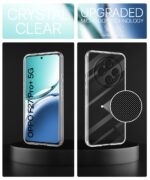 Crystal Clear Transparent Back Cover Case Compatible with Oppo F27 Pro Plus 5G Shockproof Flexible TPU Silicone Case with Full Body & Camera Protection Transparent - Image 4