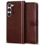 Shock Proof Flip Cover Back Case for Samsung Galaxy S23 5G | Magnetic Wallet Leather Case with Stand - Image 4