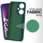 Back Cover for Vivo Y27 4G | Ultra Slim Soft Rubberised Case | Inner Velvet Fabric Lining | Matte Silicone Flexible Mobile Case | Camera Protection - Green - Image 2