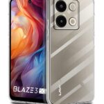 Transparent Back Cover Case for Compatible with Lava Blaze 3 5G | Raised Bumps for Full Device & Camera Protection Shockproof TPU Silicone Back Case Mobile Cover Transparent