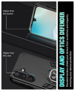 Shock Proof Back Case Mobile Cover for Samsung Galaxy M16 5G | Galaxy F16 5G | Back Cover Case (Tough Armor | Hybrid PC + TPU | Ring Holder & in-Built Kickstand | Black) - Image 8