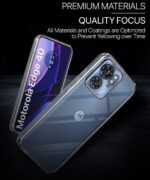kelpuj Crystal Clear Transparent Back Case for Compatible with Motorola Edge 40 5G | Shockproof Flexible TPU Silicone Cover | Full Body & Camera Protection Transparent - Image 7