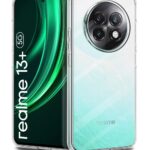 Transparent Back Cover Case Compatible with Realme 13 Plus 5G & Realme P1 Speed 5G Shockproof TPU Silicone Mobile Cover with Raised Bumps for Full Body & Camera Protection Clear/Transparent