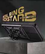 Tough Armor Bumper Mobile Back Case for Samsung Galaxy M36 5G | Galaxy F36 5G Sliding Camera Cover | Shock Proof 360? Protection | Hybrid PC + TPU | Ring Holder with Kickstand ? Black - Image 8