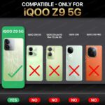 Shock Proof Back Case Mobile Cover for iQOO Z9 5G | Back Cover Case (Tough Armor | Hybrid PC + TPU | Ring Holder & in-Built Kickstand | Black) - Image 2