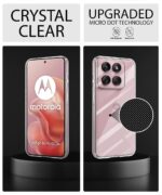 kelpuj Crystal Clear Transparent Back Case Cover for Motorola Moto Edge 60 Fusion | Full Device & Camera Protection Shockproof TPU | Flexible Silicone Back Cover Case Transparent - Image 4