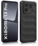Ultimate Silicon Back Cover Case for Xiaomi Mi 13 Pro 5G | Military Grade Drop Protection Shockproof Bumper | Anti-Slip Grip | Scratch Proof Micro-Fibre Cloth Inside (Pitch Black) - Image 2