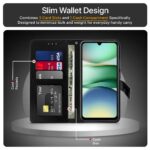 Shock Proof Flip Cover Back Case for Redmi A5 | Magnetic Wallet Leather Case with Stand - Image 3