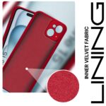 Back Cover for Apple iPhone 15 | Ultra Slim Soft Rubberised Case | Inner Velvet Fabric Lining | Matte Silicone Flexible Mobile Case | Camera Protection - Crimson Red - Image 3