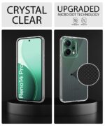 Transparent Back Cover Case for Oppo Reno 14 Pro 5G | Raised Bumps for Full Device & Camera Protection Shockproof TPU Silicone Back Case Mobile Cover Transparent - Image 3