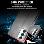 Shock Proof Flip Cover Back Case for Samsung Galaxy M14 5G | Magnetic Wallet Leather Case with Stand - Image 8