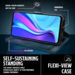 Shock Proof Flip Cover Back Case for Xiaomi Mi Redmi 9 | Magnetic Wallet Leather Case with Stand - Image 5