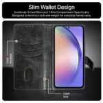 Shock Proof Flip Cover Back Case for Samsung Galaxy A54 | Magnetic Wallet Leather Case with Stand - Image 4