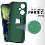 Slim Ultra Soft Rubberised Back Cover for 1+ OnePlus Nord CE 3 Lite 5G | Inner Velvet Fabric Lining | Matte Silicone Flexible Camera Protection Back Case - Green - Image 6