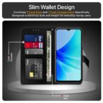 Shock Proof Flip Cover Back Case for Oppo A57 | Magnetic Wallet Leather Case with Stand - Image 3