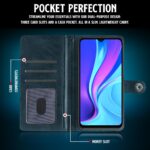 Shock Proof Flip Cover Back Case for Xiaomi Mi Redmi 9 | Magnetic Wallet Leather Case with Stand - Image 3