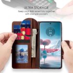 Shock Proof Flip Cover Back Case for Motorola Moto Edge 40 Neo 5G | Magnetic Wallet Leather Case with Stand - Image 6