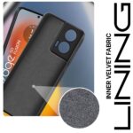 Back Cover for Motorola Moto Edge 50 Fusion | Ultra Slim Soft Rubberised Case | Inner Velvet Fabric Lining | Matte Silicone Flexible Mobile Case | Camera Protection - Black - Image 3