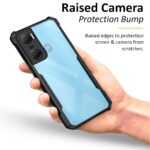 TPU+PC Shock Proof Clear Protective Back Case for Infinix Hot 12 Pro-Airedge Technology, 360 Degree Camera Protection, Transparent Hybrid Back Case Mobile Cover-Black - Image 5