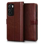 Shock Proof Flip Cover Back Case for Oppo Reno 12 Pro 5G | Magnetic Wallet Leather Case with Stand - Image 3