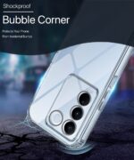 kelpuj Crystal Clear Transparent Back Case for Compatible with Vivo V27 / V27 Pro | Shockproof TPU Silicone Cover | Full Body & Camera Protection Transparent - Image 4