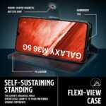 Shock Proof Flip Cover Back Case for Samsung Galaxy M36 5G | Magnetic Wallet Leather Case with Stand - Image 8