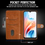 Shock Proof Flip Cover Back Case for Oppo A59 5G | Magnetic Wallet Leather Case with Stand - Image 6