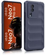 Ultimate Silicon Back Cover Case for iQOO Neo 7 | Neo 7 Pro 5G | Military Grade Drop Protection Shockproof Bumper | Anti-Slip Grip | Scratch Proof Micro-Fibre Cloth Inside (Deep Blue) - Image 2