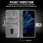 Shock Proof Flip Cover Back Case for Realme P2 Pro 5G | Magnetic Wallet Leather Case with Stand - Image 3