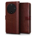 Shock Proof Flip Cover Back Case for Honor X9B 5G | Magnetic Wallet Leather Case with Stand - Image 2