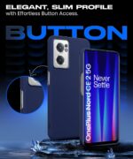 kelpuj Slim Frameless Back Cover for 1+ OnePlus Nord CE 2 5G | Ultra Thin Lightweight Design & Camera Protection | Soft Matte Silicone Flexible Mobile Case (Blue) - Image 6