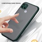 Poly Carbonate Translucent Smoked Matte Back 360 Degree Protection Hybrid Protective Hard Back Cover for Realme Narzo 30A, 20, Realme C25s, C25, C12 (Green Bumper) - Image 4