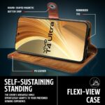 Shock Proof Flip Cover Back Case for Vivo T4 Ultra | Magnetic Wallet Leather Case with Stand - Image 5