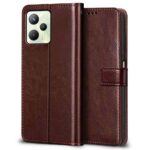 Shock Proof Flip Cover Back Case for Realme C35 | Magnetic Wallet Leather Case with Stand - Image 2