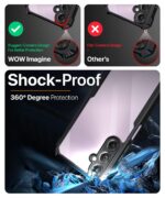 Shock Proof Clear Protective Back Case for Samsung Galaxy A05S 5G | Galaxy M14 4G - AirEDGE Technology | 360 Degree Camera Protection | Transparent Hybrid Back Case Mobile Cover - Black - Image 6
