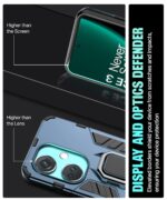 Shock Proof Back Case Mobile Cover for 1+ OnePlus Nord CE 3 5G | Back Cover Case (Tough Armor | Hybrid PC + TPU | Ring Holder & in-Built Kickstand | Blue) - Image 8