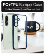 Shockproof Hybrid Back Cover for Samsung Galaxy M36 5G |Samsung Galaxy F36 5G Hard Slim fit Back Case | PC & TPU | Clear Transparent Case Blue - Image 6