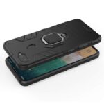 Shock Proof Back Case Mobile Cover for Oppo F9 Pro | Realme U1 (Armor | Hybrid PC + TPU | Full Protection with Ring Holder Kickstand | Carbon Black) - Image 4